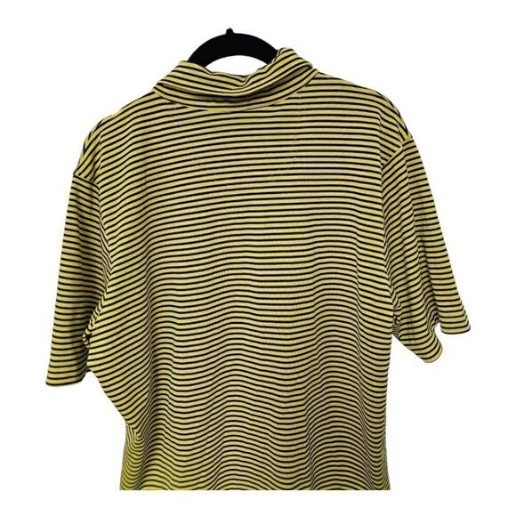 FAIRWAY & GREENE Yellow Blue Striped Golf Polo Shirt - Size Small - Picture 4 of 7